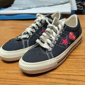 CDG x Converse Black Canvas Sneakers